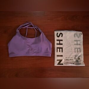 SHEIN Lavender and White Top
